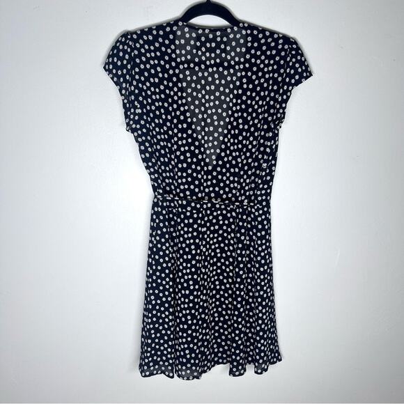 Reformation Adele Mini Wrap  Ditsy Floral Dress Black Sz XS - Picture 5 of 7